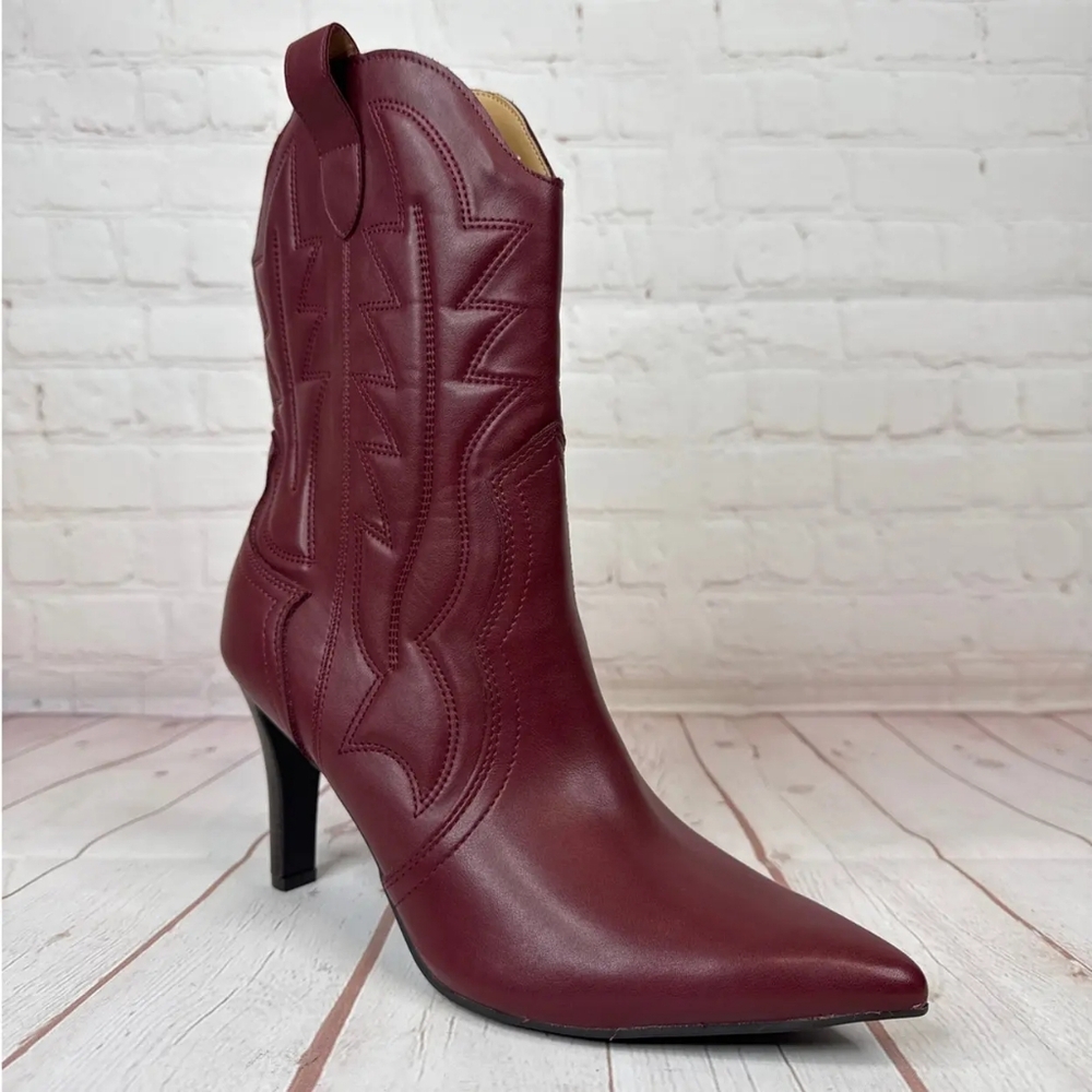 Indigo Rd. Burgundy Western Pointed Boots Women’s Size 9M - Picture 2 of 7